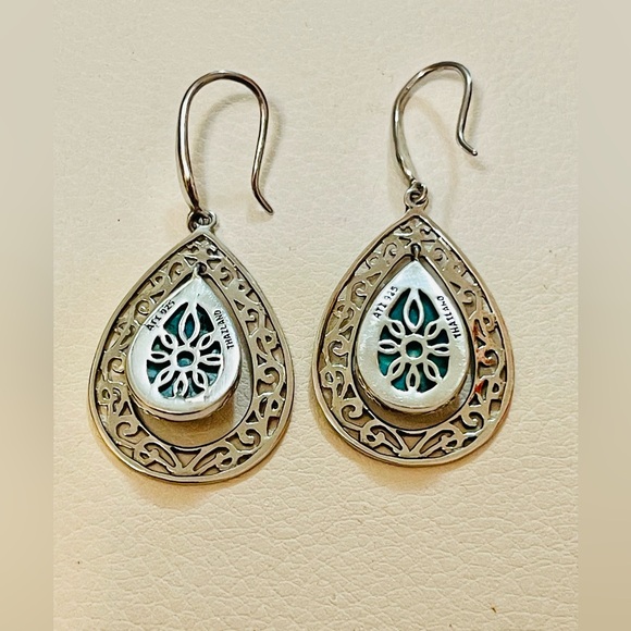 Vintage 925 Barse Thailand STERLING & Turquoise Earrings - Picture 3 of 6